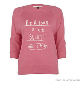 Bonjour sweatshirt 